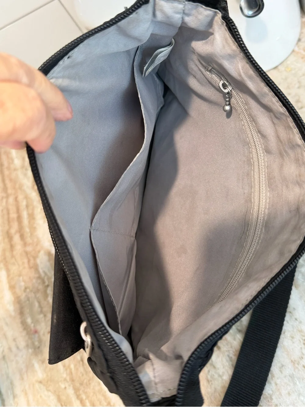 Baggallini Black Crossbody Messenger Bag for Women